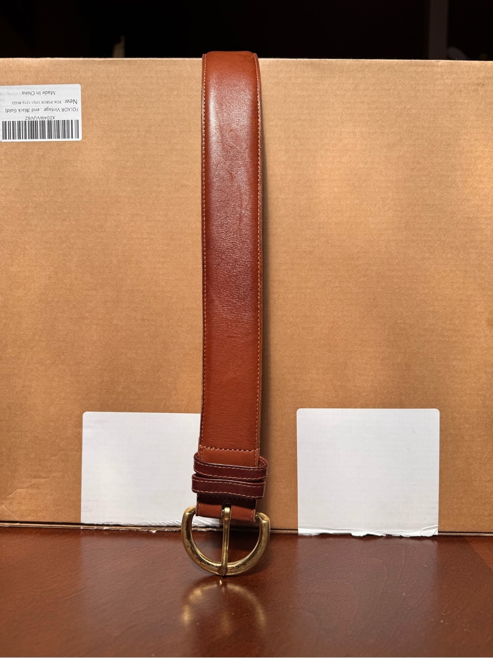 Coach Brown Leather Belt with Brass Buckle - Picture 5 of 8